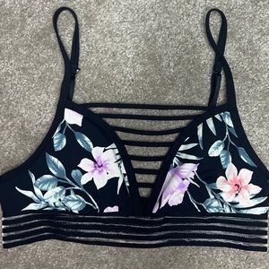 Victoria’s Secret Black/Floral Bralette Size XS